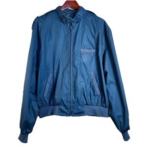 Vintage Members Only Iconic Racer Lightweight Bomber‎ Jacket Navy Blue Size 44